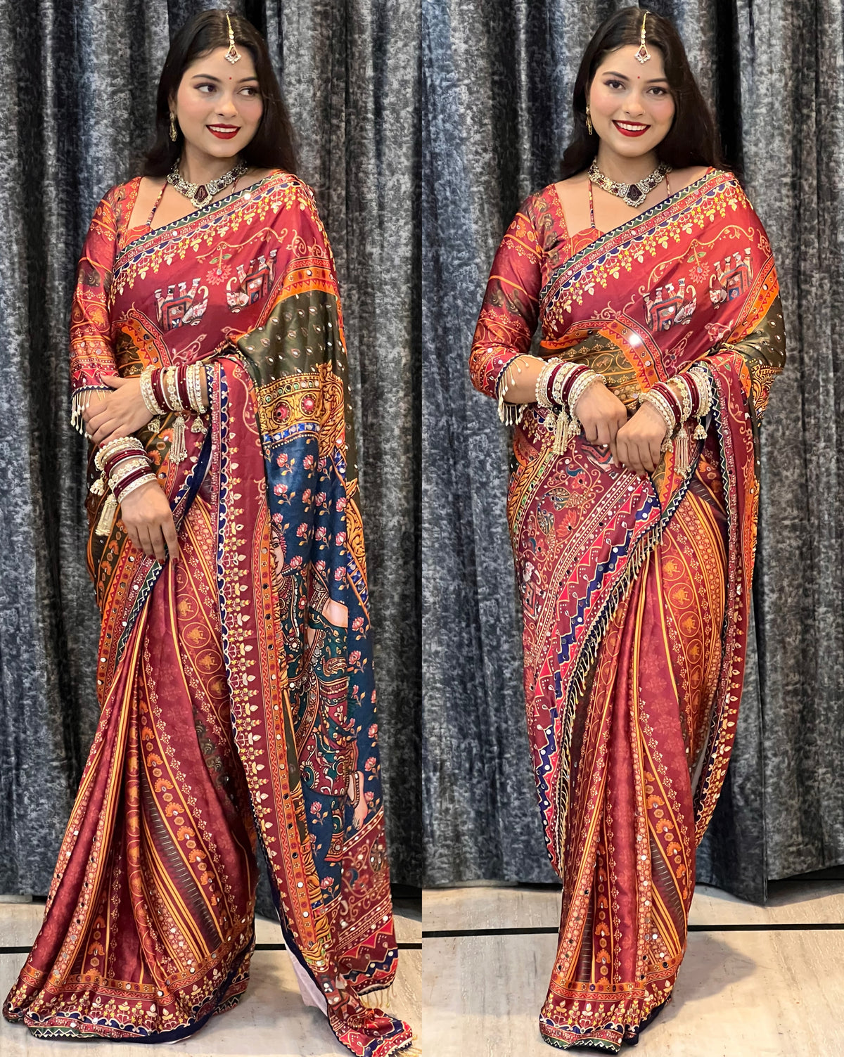 MOST TRENDING RASHMIKA CELEBRITY STYLE DESIGNER SAREE