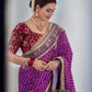 Trending Soft Chinnon Silk Designer Saree with Sequins & Cording Embroidery Work