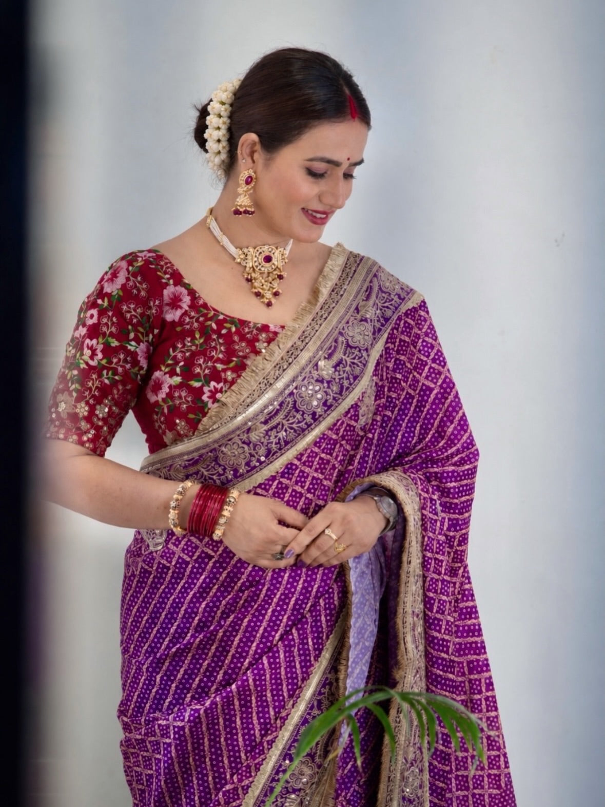 Trending Soft Chinnon Silk Designer Saree with Sequins & Cording Embroidery Work