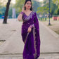Elegant Sequin Frendy Chiffon Saree