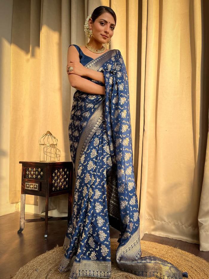 BEAUTIFUL RICH PALLU & JACQUARD WORK ON ALL OVER THE SAREE.