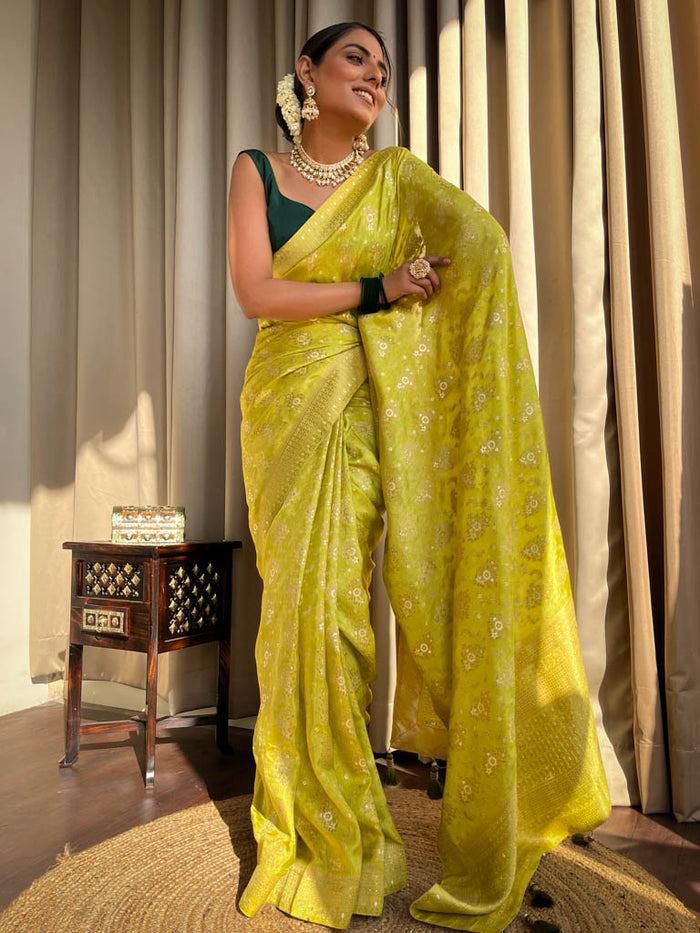 BEAUTIFUL RICH PALLU & JACQUARD WORK ON ALL OVER THE SAREE.