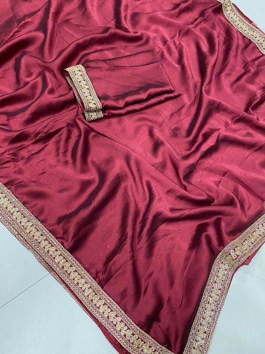 Enchanting Yet Breathable fox chinon Sarees