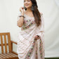 Premium Sattin georgett  Work  saree