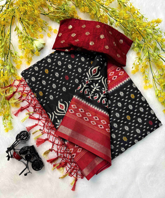 mul mul cotton  flower and patola beatiful saree