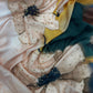 Exclusive Floral Handwork Saree On Satin Crepe