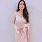 Beautiful Sequins Embroidery C Pallu Work With Beautiful Tussel In Pallu