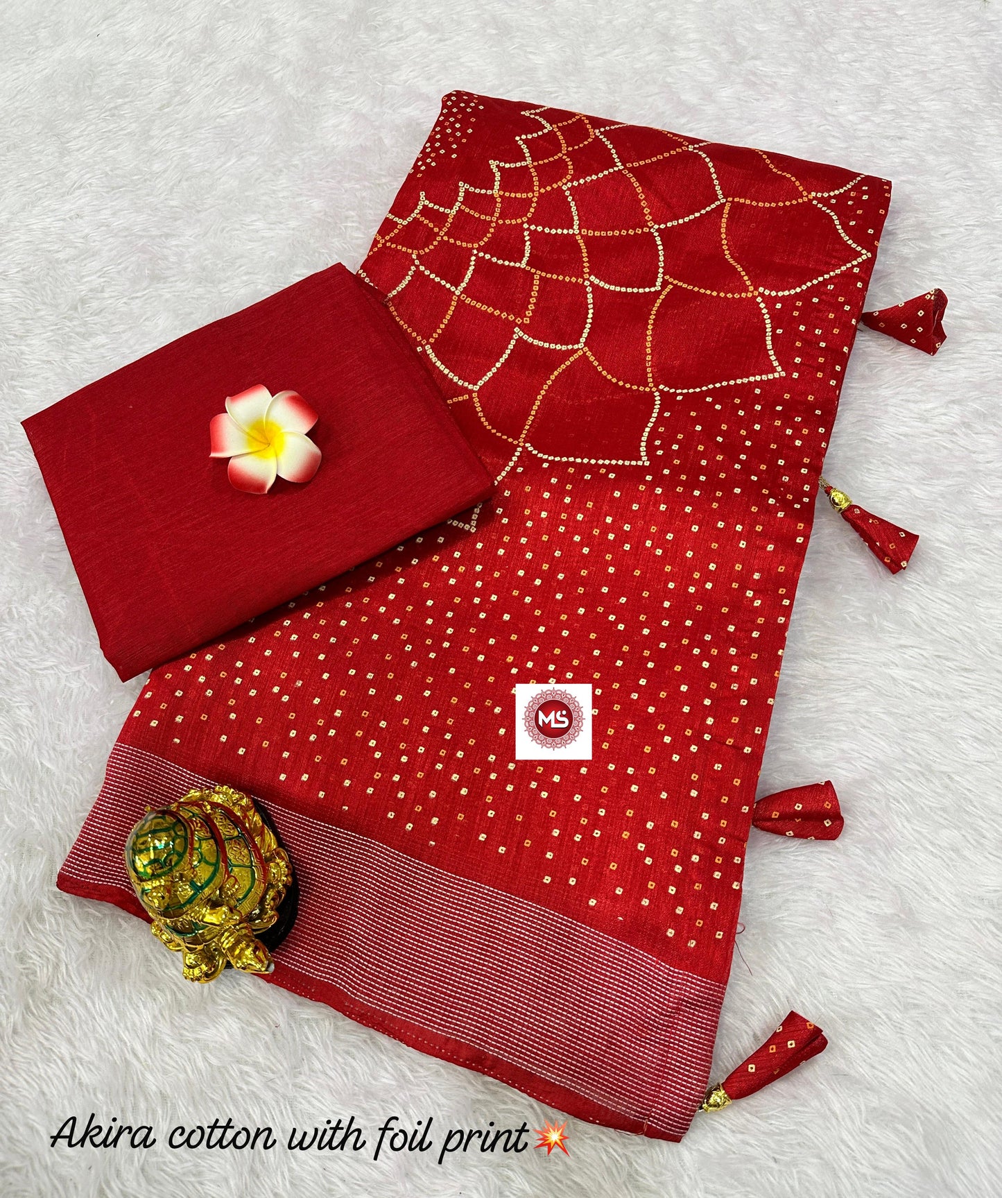 Pure Soft Cotton Akirq Border Party Wear Saree
