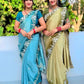 Beautiful multi coding Daga & gota embroidery work Boder  designer saree
