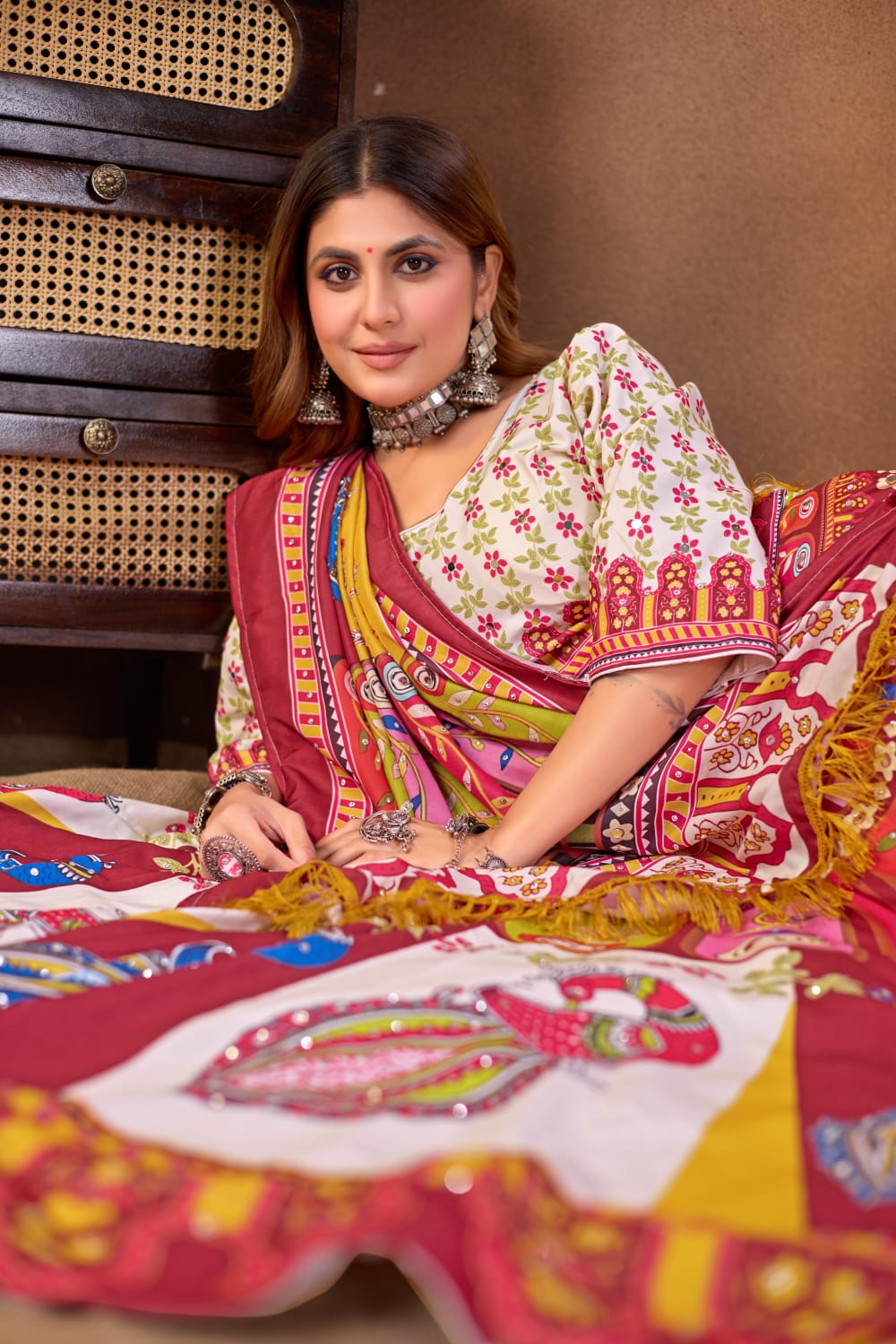 Premium Rayon Cotton Digital Print Work Lahenga Choli
