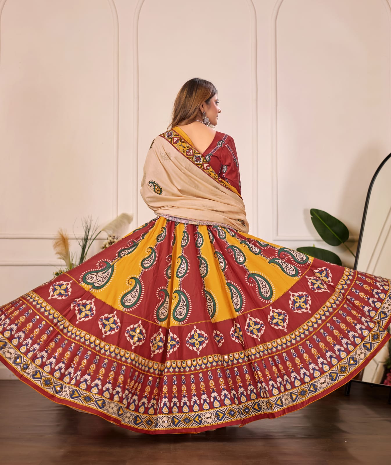 Premium Rayon Cotton Digital Print Work Lahenga Choli