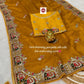 Pure Blooming Georgatte Saree gottpati foil work