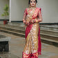 SOFT LICHI SILK CLOTH  JACQUARD WORK ON ALL OVER