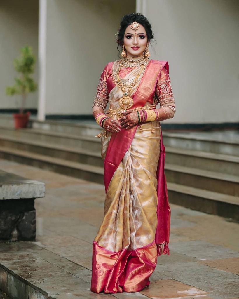 SOFT LICHI SILK CLOTH  JACQUARD WORK ON ALL OVER