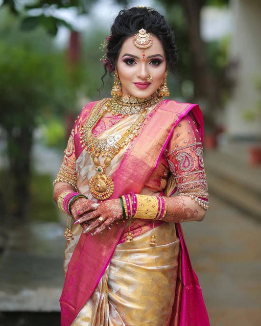 SOFT LICHI SILK CLOTH  JACQUARD WORK ON ALL OVER