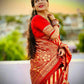 EXCLUSIVE JACQUARD WORK ON ALL OVER THE SAREE.