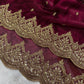 Soft Frendy Chiffon Sequance Zari Embroidery Work