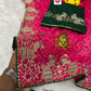 Pure Georgette C*C Gotapatti Codding peacock C.Pallu🦚 Saree