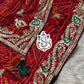 Heavy Pedding Georgette Saree Red