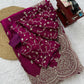 Designer Fendi Chiffon Sequins Embroidery Saree