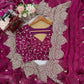 Designer Fendi Chiffon Sequins Embroidery Saree