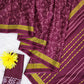 Soft Mulmul Ajrakh Print Saree with Blouse