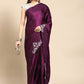 Premium Satin Saree with Resham & Moti Work