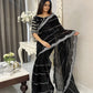 Satin Organza Saree with Cutwork Border & Heavy Blouse