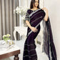 Satin Organza Saree with Cutwork Border & Heavy Blouse