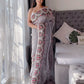 Resham & Sequin Work Organza Saree with Plain White Blouse