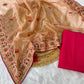 Designer Twill Net Saree with Diamond & Thread Work