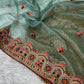 Designer Twill Net Saree with Diamond & Thread Work