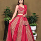 Ajrakh Printed Rayon Lehenga Choli Set with Dupatta