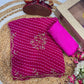 Premium Georgette Drape Ethnic Leriya Saree with Katdana Handwork