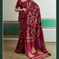 Premium Modal Satin Ajrakh Print Saree