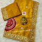 Pure Chinon c-pallu with pitta Codding and sequins work in all saree