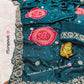Pure Chinon c-pallu with pitta Codding and sequins work in all saree