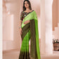 Elegant Shaded Print Linen Saree with Digital Blouse