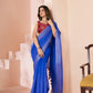 Elegant Shaded Print Linen Saree with Digital Blouse