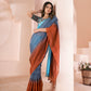 Elegant Shaded Print Linen Saree with Digital Blouse