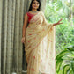 Shimmer Frendy Chiffon Saree with Heavy Work & Contrast Blouse