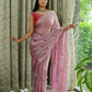 Shimmer Frendy Chiffon Saree with Heavy Work & Contrast Blouse