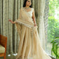 Premium Satin Organza Saree with Real Mirror & Tar Work  Raw Silk Blouse