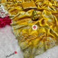 Premium Bandhini Soft Chinon Silk Multicolour Saree