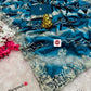 Premium Bandhini Soft Chinon Silk Multicolour Saree