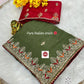 Heavy Italian Crush Fabric fully Heavy Coding Seqins Saree
