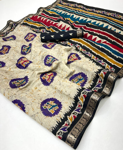 Premium Designer Mangalgiri Cotton Viscose Saree