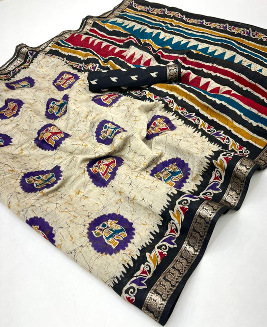Premium Designer Mangalgiri Cotton Viscose Saree