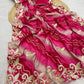 Chinnon Lehriya Bandhani Saree with Ribbon Gota Patti Work