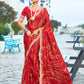 Premium Embroidered Velvet Chiffon Saree with Designer Blouse